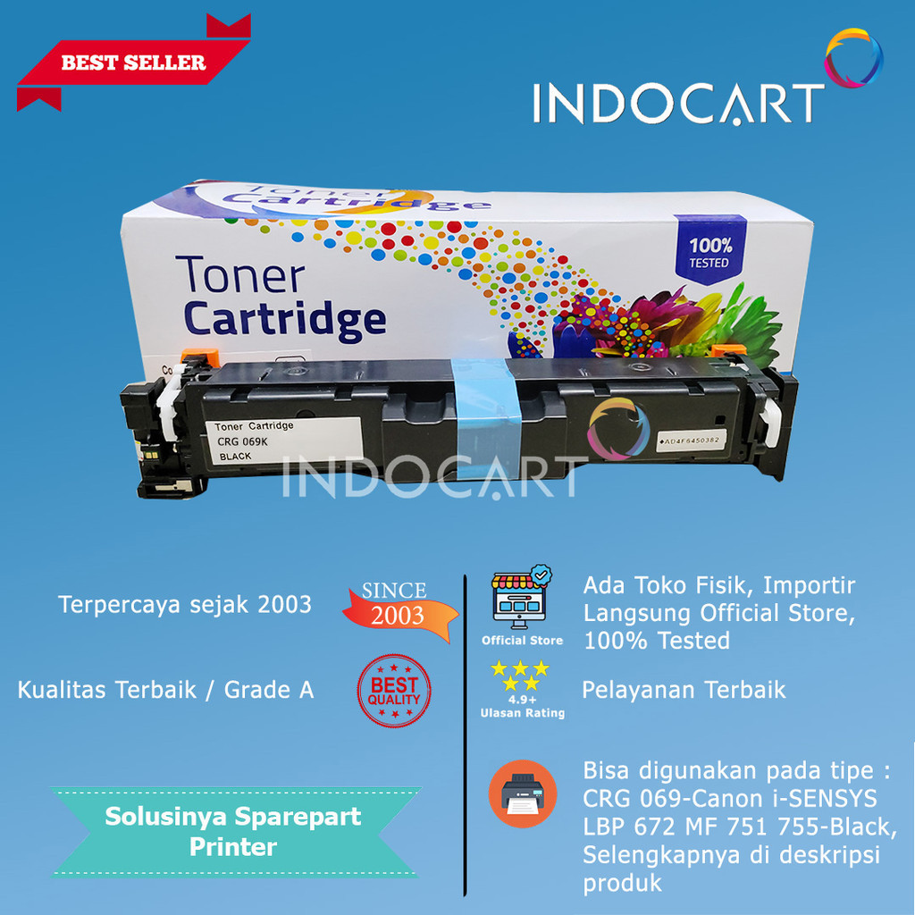 IndoCart Toner Cartridge Compatible CRG 069-Canon i-SENSYS LBP 672 673 674 MF 751 752 753 754 755