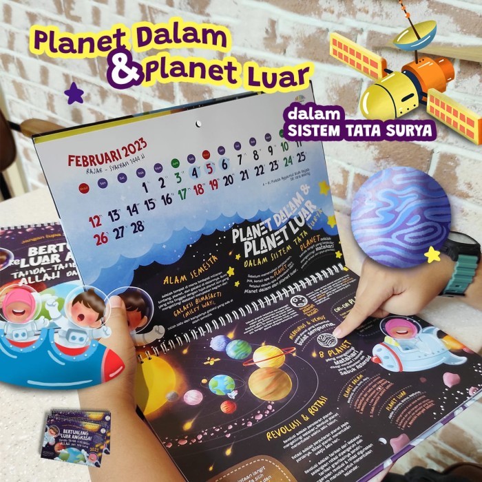 

Kalender 2023 Meja Dinding Tema Pengetahuan Anak Sains Antariksa Murah Berkualitas