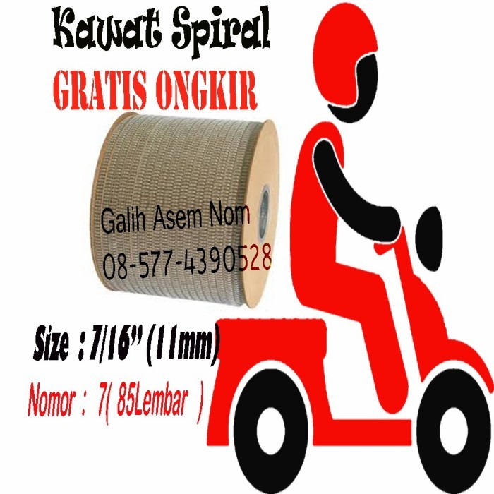

Spiral Kawat Spoll Kalender Meja 7/16" Jilid Ring Kawat Roll Blue Loop Murah Berkualitas