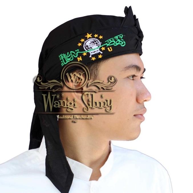 Flash Sale Iket Blangkon Jawa Sunda Bordir Nahdlatul Ulama NU Hitam Udeng Cirebon