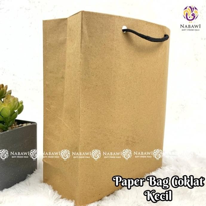 

New Arrival ! Paper Bag Polos Coklat/Tas Kertas/Tas Souvenir Oleh-oleh Haji Umroh
