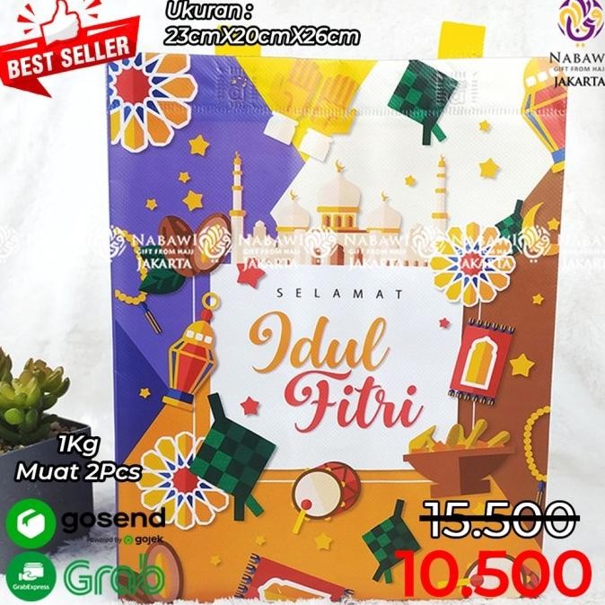 

New Arrival ! Goodie Bag Kecil Print Tote Bag Idul Fitri 1 Pcs Tas Souvenir Lebaran