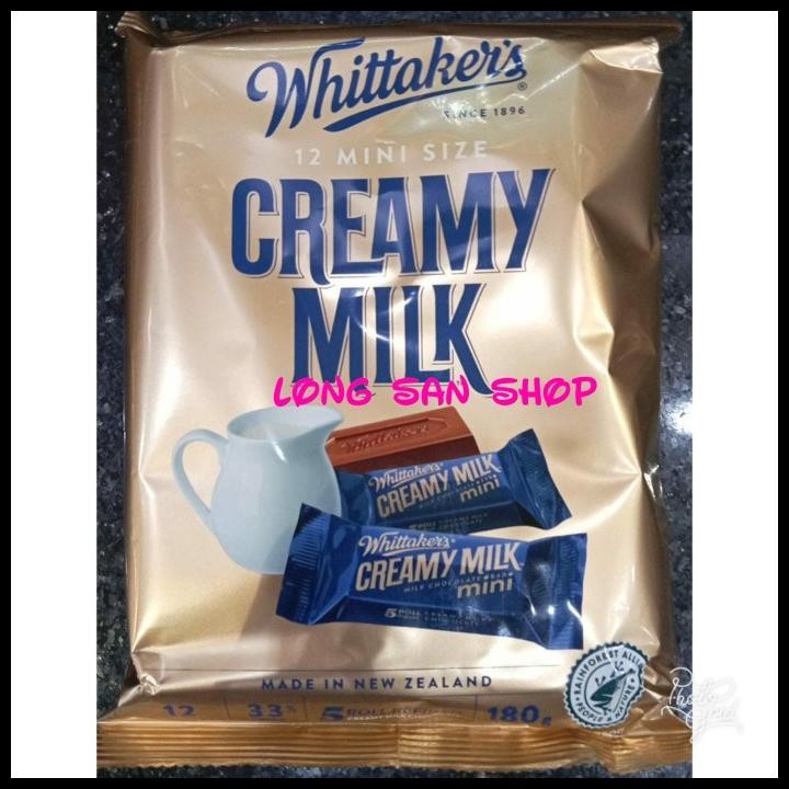 

Promo! Whittakers Chocolate Creamy Milk Isi 12 Mini Size 180 Gr-Coklat