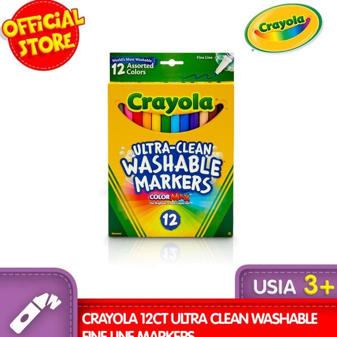 

CRAYOLA 12ct Ultra Clean Washable Fine Line Markers