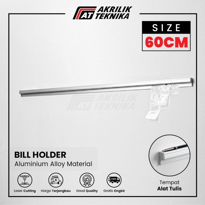 

BEBAS ONGKIR - Bill Holder / Capitan Nota Bon Stainless / Receipt Holder - 60cm
