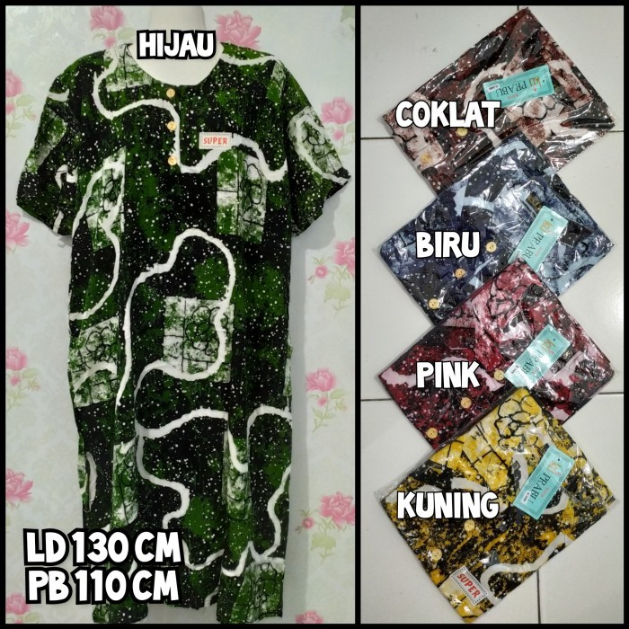 TERLARIS DASTER JUMBO BATIK KENCANA UNGU PRABU HITAM