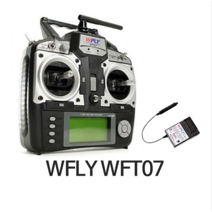 TERBARU - WFLY WFT07 Transmitter RC Tx Rx Remote Control 2.4GHz multi language digital proportional