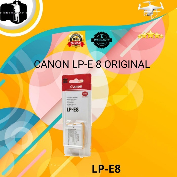 TERBARU - CANON LP E8 ORIGINAL BATERAI 550D 600D 650D 700D