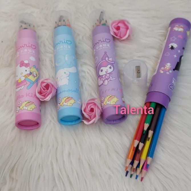 

New Arrival ! PENSIL WARNA SANRIO TABUNG 12 WARNA