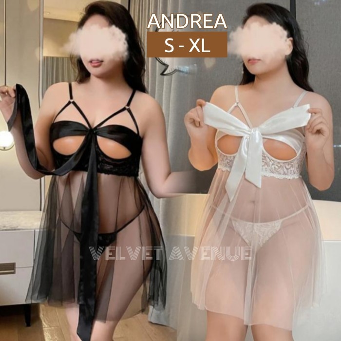 MURAH Sexy Lingeri Seksi Baju Tidur Dewasa Wanita Andrea Lingeria Transparan