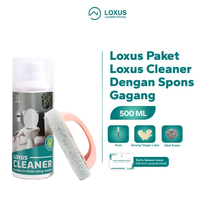 Loxus Paket Loxus Cleaner Dengan Spons Gagang