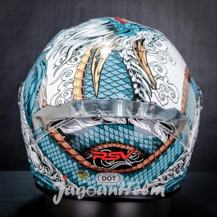 Rsv Helm New Windtail 2.0 Ryujin White Blue Single Visor