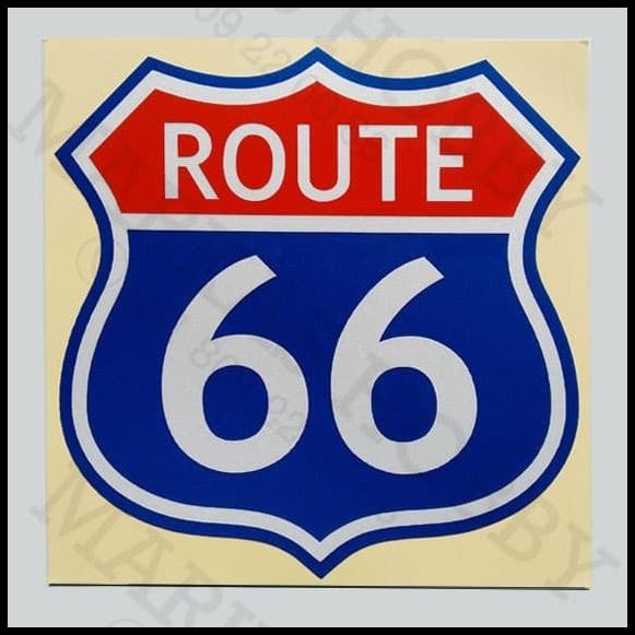 

DISKON STIKER ROUTE 66 RED N BLUE !!!!