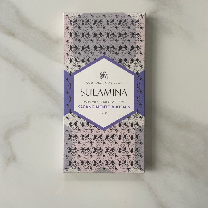 

Ready - Sulamina Dark Milk Chocolate 65% - Kac. Mente &Kismis - 80 Gram Batang