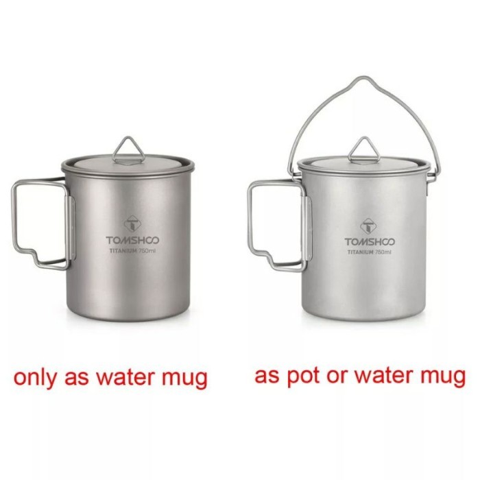 Jual SELL HOTTomshoo Mug Cup Pot Ultralight Titanium 750ml