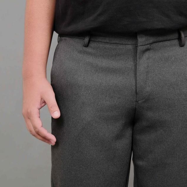 Zuiter - Bigsize Dark Grey Formal | Celana Bahan Kerja Slimfit Pria