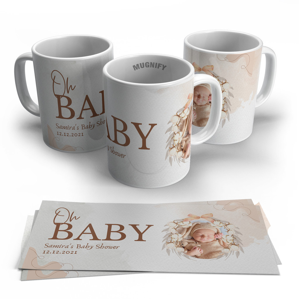 Gelas Mug Spesial Kelahiran Bayi | Custom Newborn Souvenir