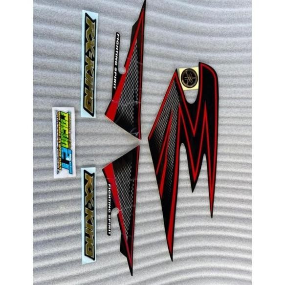 TERMURAH STIKER STRIPING RX-KING 2003 HITAM MERAH VARIASI/CUSTOM SET EMBLEM RX