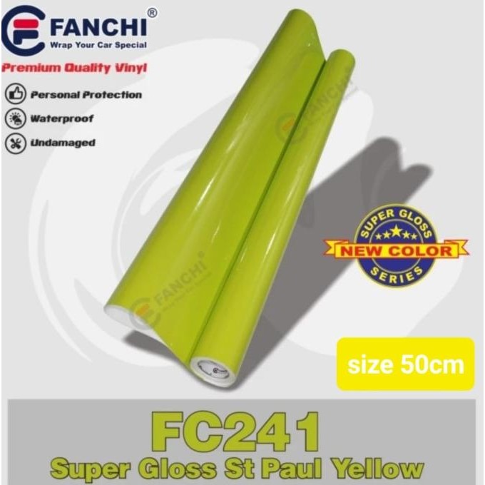 

FOR SALE ROLL STICKER FANCHI FC241 SUPER GLOSSY ST PAUL YELLOW 8,5M X 8,5M ROLL
