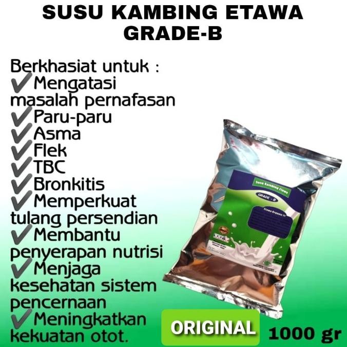 

SUSU KAMBING ETAWA GRADE B 1KG ORIGINAL DAN COKLAT KEMASAN 1KG [terbaik]
