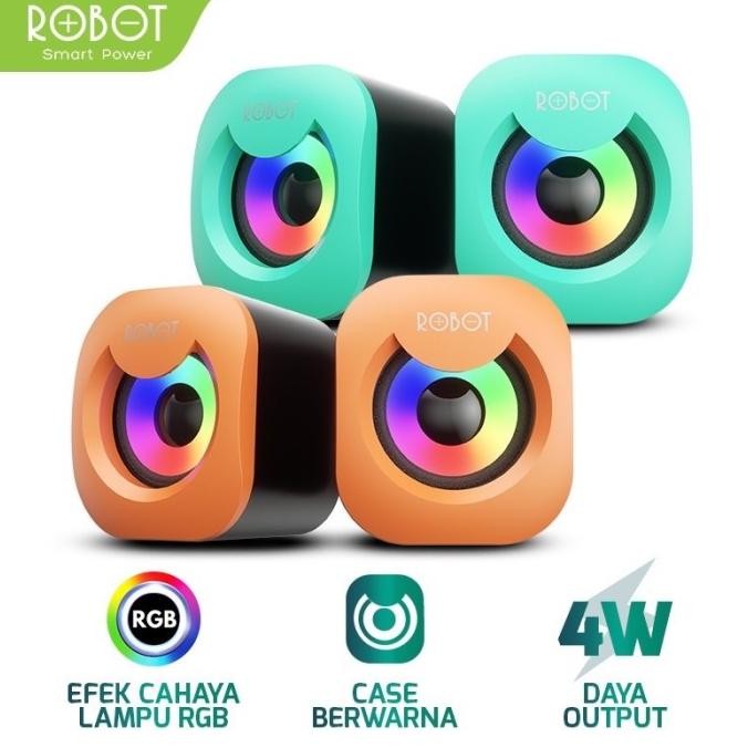 

Diskon! Robot RS180 Speaker Multi Media USB Speaker RGB 4W
