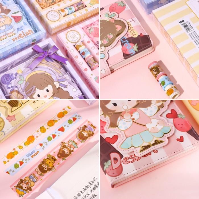 

Notebook Set 4 In 1 Buku Diary Gift Set / Paket Jurna Set Hampers 1958