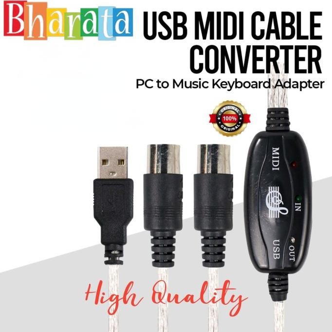 

Diskon! USB to MIDI Cable Converter PC to Music Keyboard Adapter Kabel Musik
