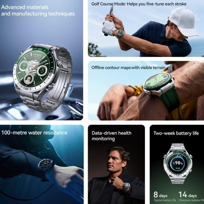 

Terlaris Promo Huawei Watch Ultimate Green Smartwatch | Zirconium-Based Liquid Metal | Golf Courses Map | Pro-Level Sports Garansi Resmi Ready Stok