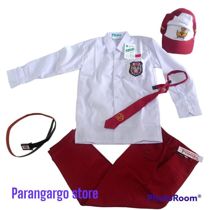 seragam sd merah putih panjang cowok