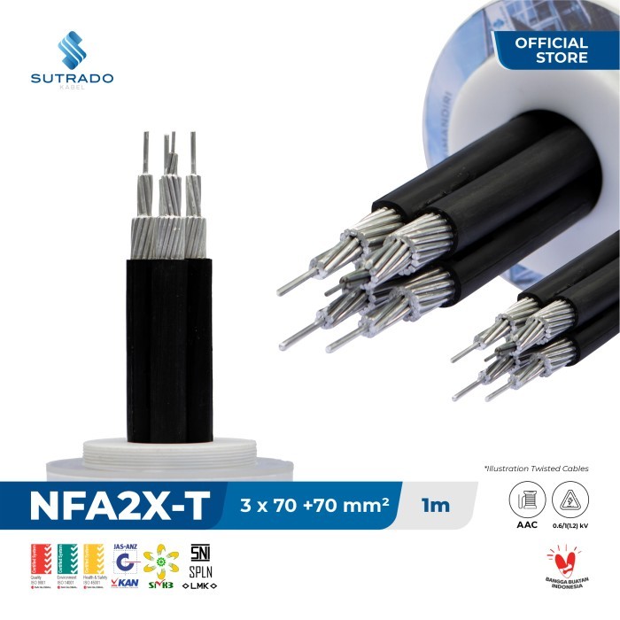 CUCI GUDANG Kabel Listrik NFA2X-T Sutrado Kabel 3x70+70 Sqmm