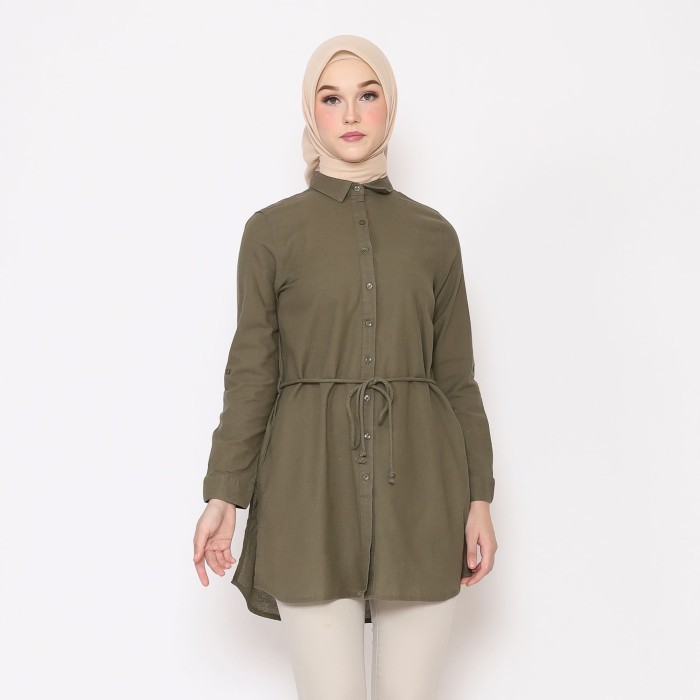 Bisa COD Rodeo - Tunik Wanita - Chloe Tunic - Olive - S GM38