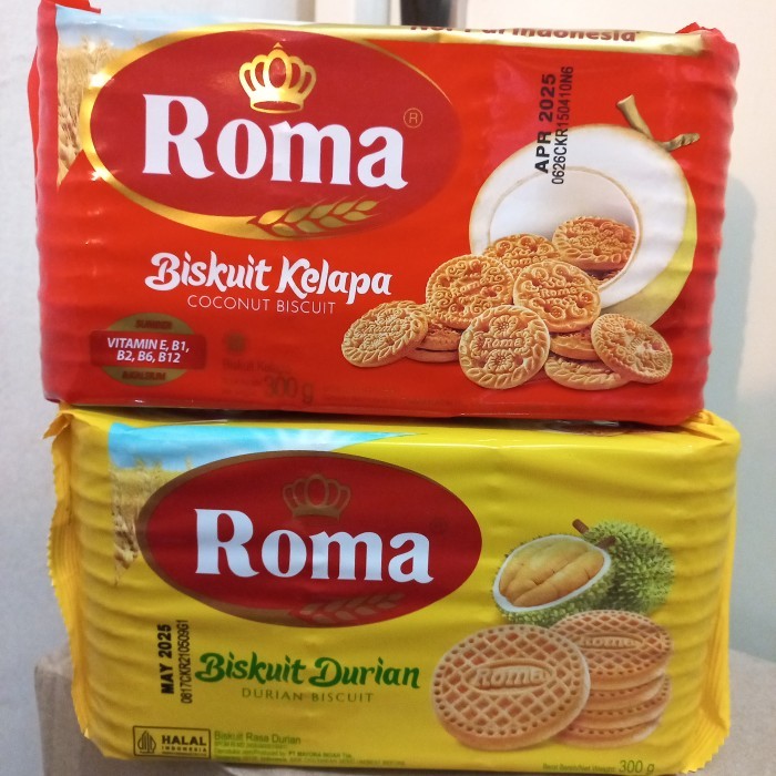 

HEMAT ROMA BISKUIT KELAPA/DURIAN 300GR