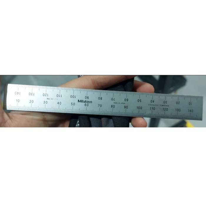 

Penggaris Mitutoyo 15cm 182-111 Stainless Steel Rigid Rule Rulers ORI