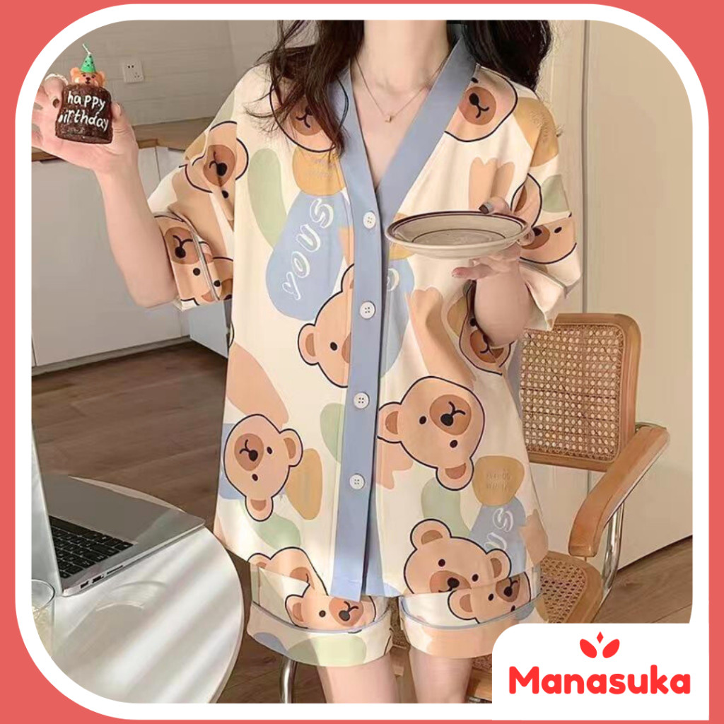 Baju Tidur Piyama MS Baju tidur wanita dewasa set piyama jumbo model korean style terbaru kekinian