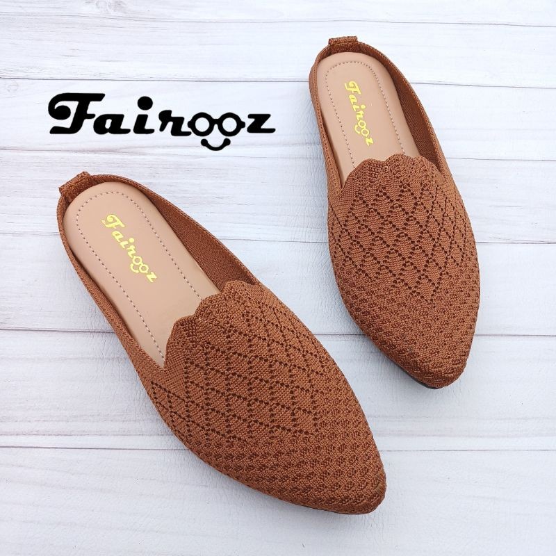 Flatshoes Fairooz - Sandal Selop Wanita Rajut New Motif