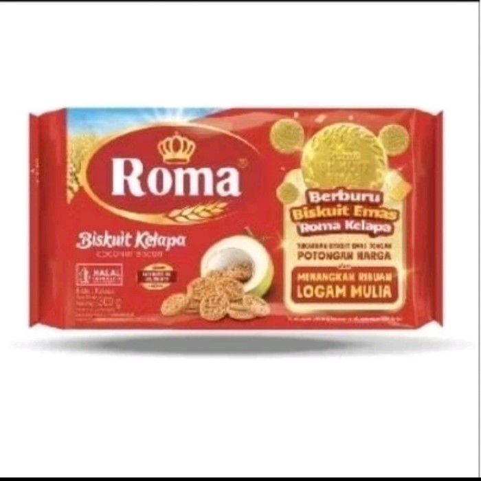 

BERKUALITAS Roma Biskuit Kelapa 300g/BISKUIT KELAPA KOIN EMAS