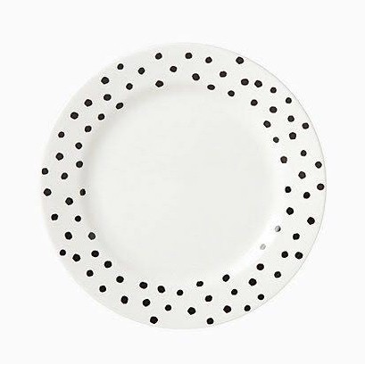 KATE SPADE NEW YORK BY LENOX PRIMROSE DRIVE POLKA DOT DINNER PLATE