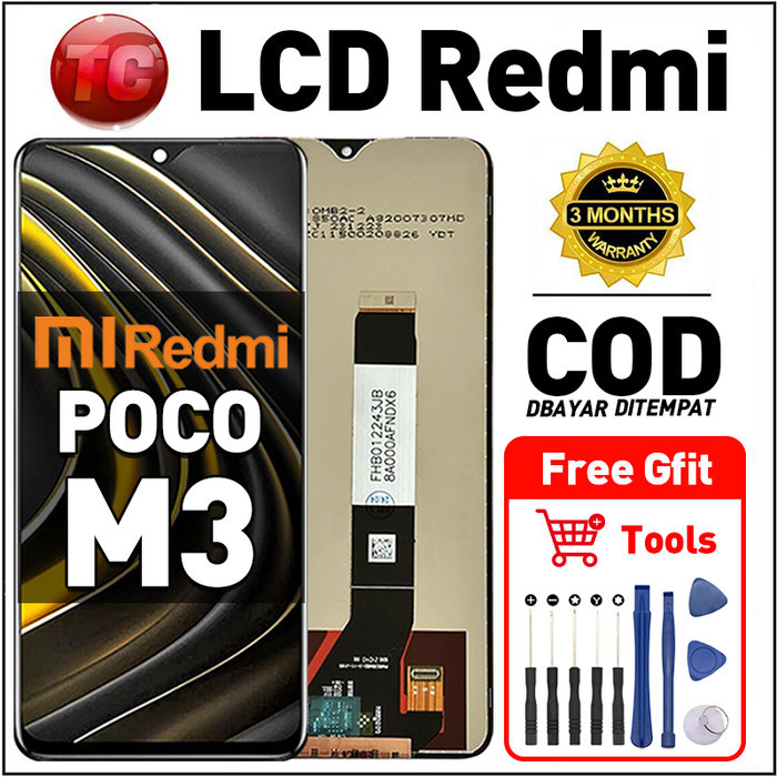Original Lcd Redmi POCO M3 fullset ori asli Layar hp touchscreen Sentuh Versi Tinggi COD