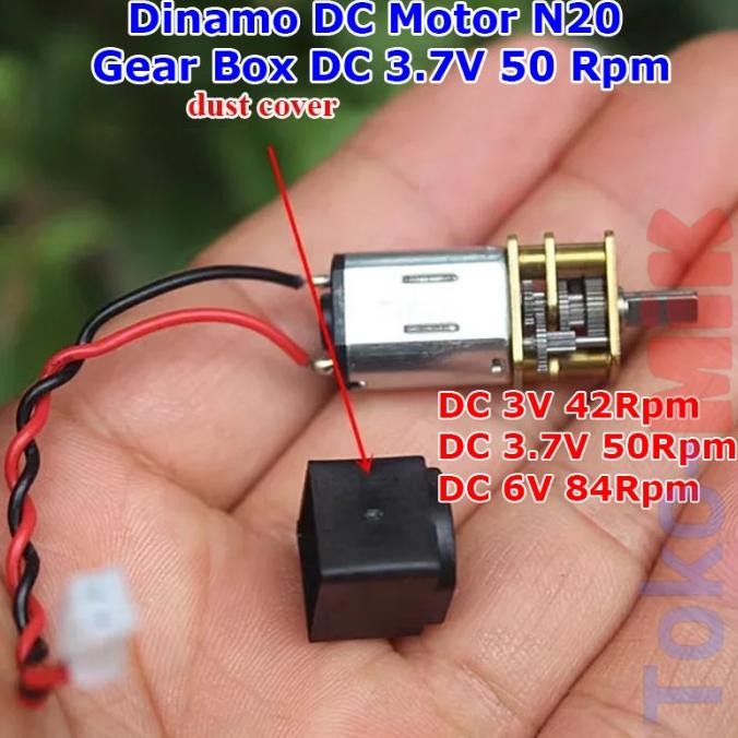 DC Motor Dinamo N20 DC 3.7V Slow Speed Reduction Gearbox DC 3-6V tokmi99 Ayo Beli
