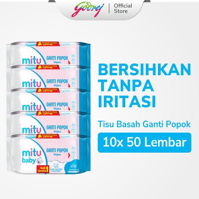 

BLUE- MITU BABY TISU BASAH BAYI GANTI POPOK BLUE BUY 1 GET 1 FEE - ISI 5