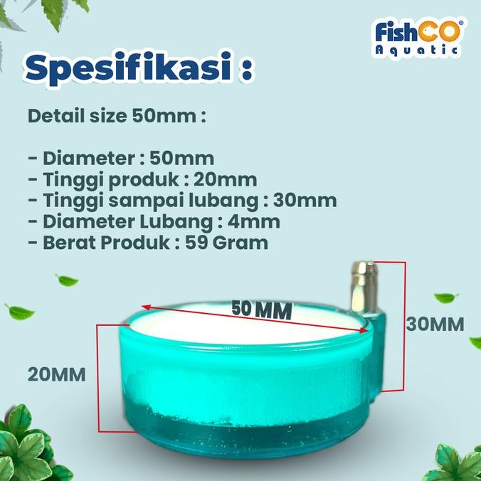 

BLUE- FISHCO AQUATIC AIRSTONE MICRO BUBBLE AIR DIFFUSER GALAXY BLUE - BATU AERATOR GELEMBUNG UDARA AQUARIUM