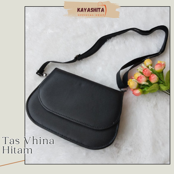 [BISA KIRIM LANGSUNG ] Tas Selempang Vhina Wanita Mini Korea Murah - Hitam