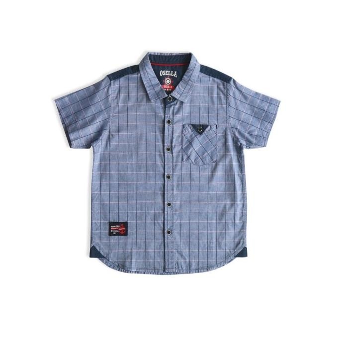 

BLUE- OSELLA BAJU ANAK LAKI LAKI KEMEJA LENGAN PENDEK KOTAK-KOTAK BLUE