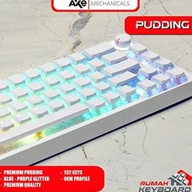 

BLUE- KEYCAP - KEYCAPS - OEM - PREMIUM PUDDING - PBT - BLUE - PURPLE GLITTER