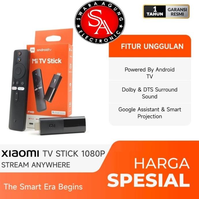 Xiaomi Mi Stick Android Tv Smart Android Box (Garansi Resmi 1 Tahun)