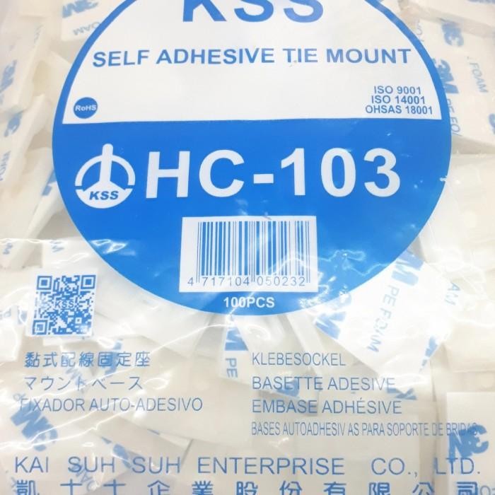 

Hc-103 - Self Adhesive Tie Mount Kss Original Size 29.2 X 29.2 X 5.4