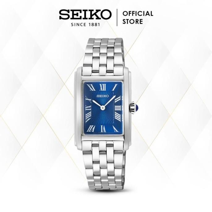 

BLUE- SEIKO WOMEN SWR085P1 SWR085P BLUE DIAL STAINLESS STEEL STRAP
