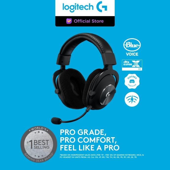 

BLUE- LOGITECH PRO X WIRELESS LIGHTSPEED 7.1 GAMING HEADSET WITH BLUE VO!CE