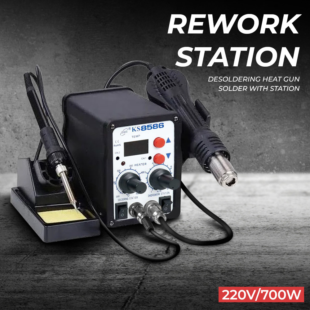 

- SMD Desoldering Heat Gun Solder dengan Station 220V/700W - KS8586 -
