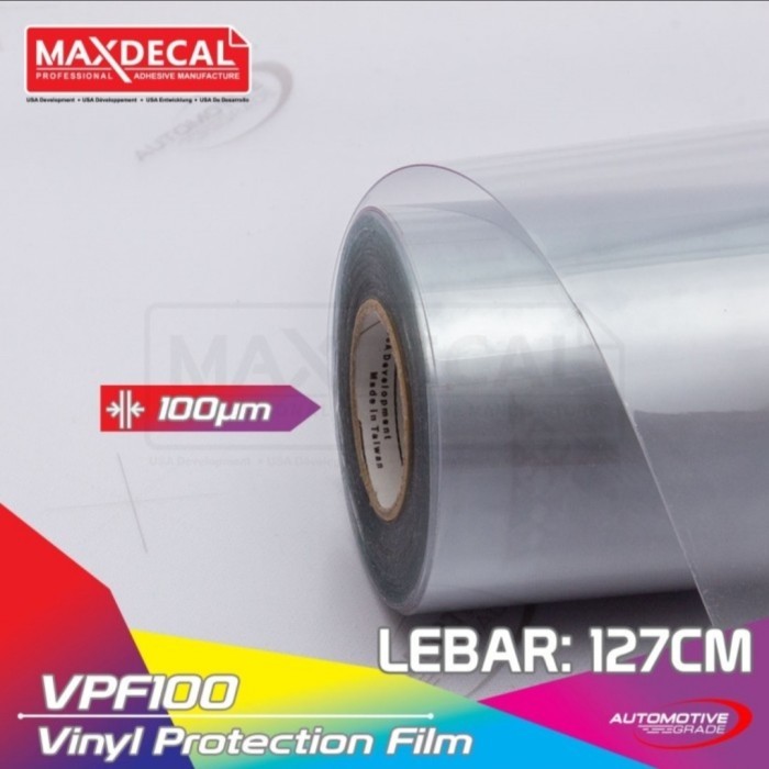 Sticker Maxdecal Clear VPF100 VPF 100 High Gloss 127cm 127 cm meteran
